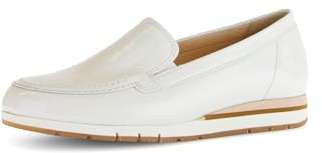 Gabor Damen Slipper, Frauen Slip On,Halbschuhe,Schlupfschuhe,schluepfschuhe,Loafer,College Schuhe,Businessschuhe,Slides,Off-White,42 EU / 8 UK