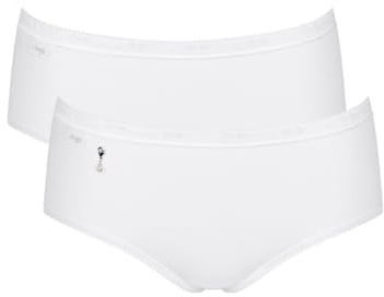 Basic+ Pearl Maxi 2 Pack Briefs White Pearl White 6XL - 26