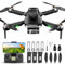 HYTOBP S165 max Drone con Cámara 1080P HD para Adultos, Dron Profesional con 2 Cámara,Motor sin Escobilla Drone 5GHz WiFi, 3 baterías, drone RC Quadcopter para Adultos, Menos de 249 g (3 baterías)