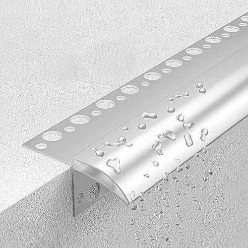 Jievmrs Ubergangsprofil Aluminium-Tropfrohr für Außenwände/Traufen, Dachrinnen-Zierleisten für Die Wand, Adlerschnabel-Tropfleiste für Außenfenster(130cm/4.3ft)