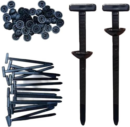 Starnearby Fibbia Universale per Fascette Stringicavo in Nylon, Fascetta Autobloccante, Fissaggi a Pressione per Parafanghi, per Riparazioni Auto e Uso Quotidiano Fai da te (50 Pezzi)