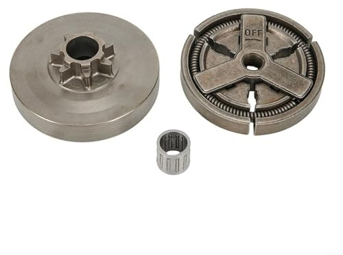 UrbanHui Kit de tambor de embrague y piñón para motosierras chinas (4500/5200/5800, 45CC/52CC/58CC) - Incluye rodamiento de agujas
