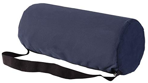 DMI Lumbar Roll Back Support Cushion Pillow - Foam Lumbar Cushion with Cover and Strap, Navy
