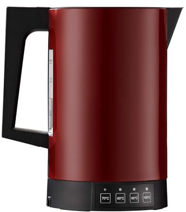 ritter fontana 5 Wasserkocher mit Temperaturwahl, Made in Germany, Rot
