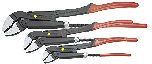 VBW Zangen-Satz X-Grip 3-teilig (Wasserpumpenzangen 1 55 mm, 1 ½ 75 mm, 2 100 mm, Werkzeug für Industrie, Handwerk, Werkstatt, Griff mit Kunststoff-Überzug, Sicherheitsklemmschutz) 991115
