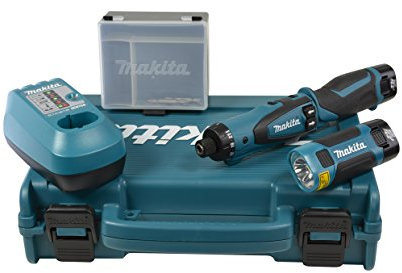 Makita DF010DSLE cordless screwdriver-cordless screwdrivers rauber 7.2 V 1 Ah Li-Ion incl. 2. rechargeable battery incl. Kof