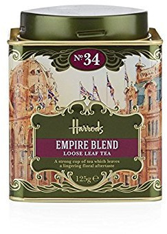 Harrods London. Gift Tin Caddy, No. 34 Empire Blend Loose Leaf Tea 125g 4.4oz Gift Tin Caddy (1 Pack) Seller Product Id Emp0965