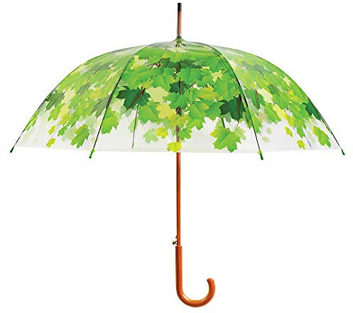 zeitzone Regenschirm Blätter Baumkrone Transparent Stockschirm Durchsichtig