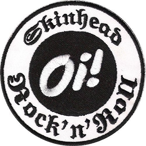 Oi! Skinhead - Aufnäher, Farbe: Weiß/Schwarz