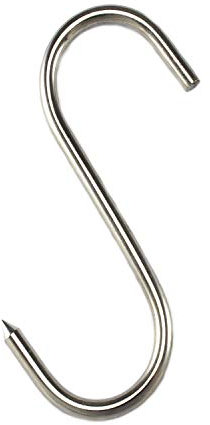 M-Teile-Store 10 S-Haken 120 x 5mm Edelstahl Haken Speckhaken Fleischerhaken Metalhaken NIRO