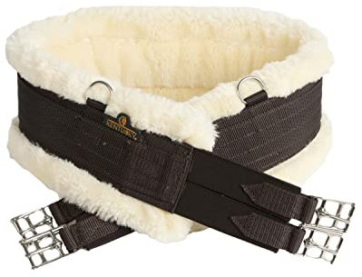 Kentucky - Bauchgurt - Wolle/Pelz Braun - 120 - für Pferde