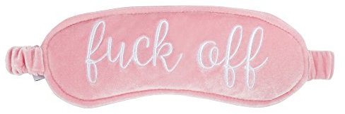 Vivid Hue Masque De nuit pour Femme - Masque de Sommeil en Velours - Cache Yeux de Voyage, Avion, Bus, Voiture, Train etc ... Super Confortable - Cache Oeil Léger avec Broderie Humour