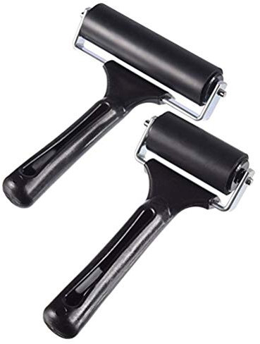 Supvox 2pcs Gummiwalze Farbwalze Druckgrafik Roller f¨¹r Linoldruck Blockdruck Stanzwerkzeuge