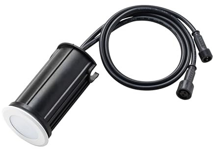 LeClubLED Baliza Exterior LED 120° 1,5 W 12 V Empotrable en Suelo Maduro Escaleras Foco Impermeable IP67 de 50 mm Difusor Esmerilado SP-F110 (Blanco, RGB)