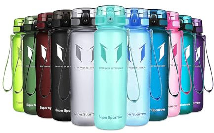 Super Sparrow Trinkflasche - Tritan Wasserflasche - 750ml - BPA-frei - Ideale Sportflasche - Sport, Wasser, Fahrrad, Fitness, Uni, Outdoor - Leicht, Nachhaltig