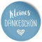itenga 24x Sticker Aufkleber kleines Dankeschön (Motiv 118) Nordic Blue blau rund 4cm auf DIN A4 Bogen