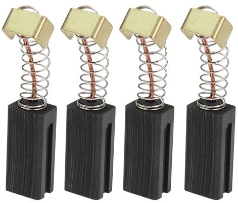 The Lord of the Tools 4 Stück Rillenkohlebürsten Kompatibel mit Aldi Kompatibel mit Einhell 17 Mm X 8 Mm X 6 Mm Ersatz-Motorbürste für Elektrowerkzeuge Schwarz