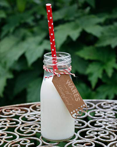 100 X Mini Milk Bottles (156ml) with Gold Lids. Miniature Glass Milk Bottles Ideal for Milkshakes and Smoothies.