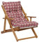 Liberoshopping Sessel Relax Liegestuhl 3 Positionen in Holz Klapppolster H 100 cm Farbe als Foto (rot Strike)