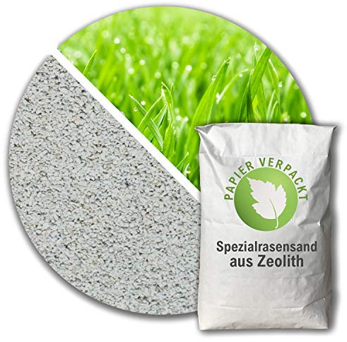 Anbobo Rasensand 25 kg Spezialsand Grassand Zeolith zur Bodenverbesserung Düngehilfsstoff (0,7-1,2 mm)