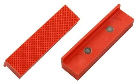 Mordazas de protección para tornillo de banco (2 unidades, 100 mm, con imán, TPU)