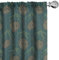 ABAKUHAUS Bambus Vorhänge, Gardinen, Motive, Fensterbehandlungen für Wohnzimmer Schlafzimmer Dekor, 2 Stück 75 cm b x 175 cm h, Teal Ivory Tan