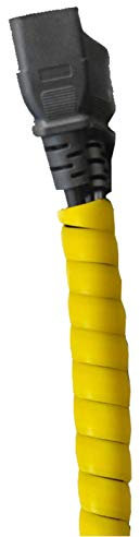 Insun 2m Kabelschlauch Spiral Kabelschläuche Zuschneidbar Kabel Organizer für Kabelschutz, Kabel Verstecken Gelb ∅ 10 mm