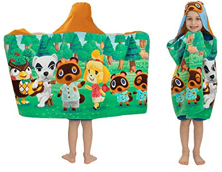 Franco Badetuch für Kinder mit Kapuze aus Baumwoll-Frottee, 61 x 127 cm, Tierkreuzung