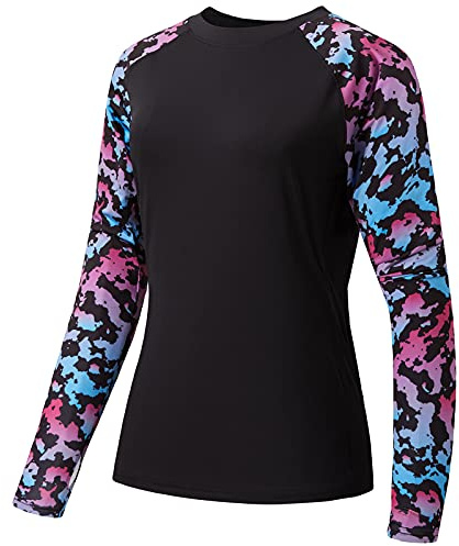 Bassdash Damen Rash Guard UPF 50+ UV Sonnenschutz T-Shirt Langarm Angeln Wandern Performance Shirts