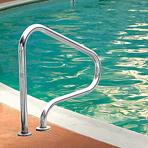 CGF- Corrimano per Piscina, Ringhiere per Piscina in Materiale Acciaio Inox 304 per Piscine Interne ed Esterne - Facile da Montare