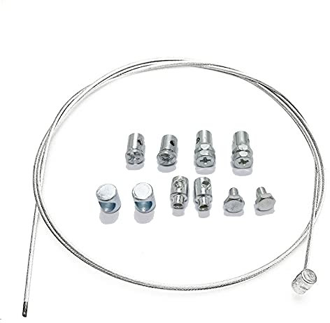 Cavo frizione in acciaio,Kit di riparazione cavo acceleratore di emergenza moto universale,Kit di riparazione universale del cavo del freno dell'acceleratore della frizione con parti universali