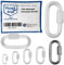 Connettore a vite in acciaio inox V4A, 8 mm, connettore a vite da 1,875 kg, collegamento rapido, anello portachiavi