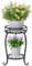 STLOVe Supporti per Piante in Metallo, 2 Piani Portavasi da terra, Iron Plant Stands per Interni ed Esterni, per la Decorazione Domestica (Vaso e pianta Non Inclusi)