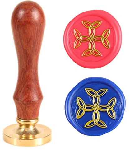 Keltisches Kreuz Traditionelles klassisches karolingisches Kreuz keltischer Knoten Wachssiegelstempel religiöse Stempel und Wachs für Weihnachten Einladung Umschlag Geschenkkarte Party Flasche Pakete