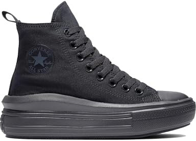 Converse Chuck Taylor All Star Move Platform Sneaker, Schwarz, Schwarz, Dunkelgrau, Rauchgrau, 38.5 EU