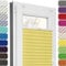 Estika Plissee ohne Bohren, Premium Klemmfix - 85cm Breite x 180cm Höhe - Gelb - Metal Plisseehalter ohne Bohren, Modern Sichtschutz für Fenster, Jalousien Fenster für innen