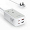 LENCENT 65W USB C Charger Plug, Gan III 4-Port Type C Power Adapter PD Desktop Charger, with 1 AC+4 USB Ports, suitable for Laptop, MacBook, iPad Pro, iPhone and More (White)