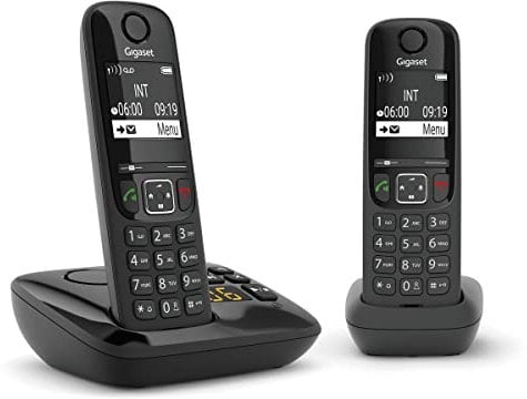 GIGAset AS690AR duo - noir - kit de téléphone résidentiel sans fil avec répondeur - Français