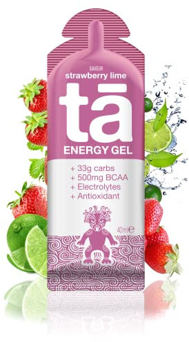 TA ENERGY - Gel Energétique - Strawberry Lime x24 - Energie - Sodium - BCAA - Antioxydants - Idéal pendant les activités sportives 133Kcal