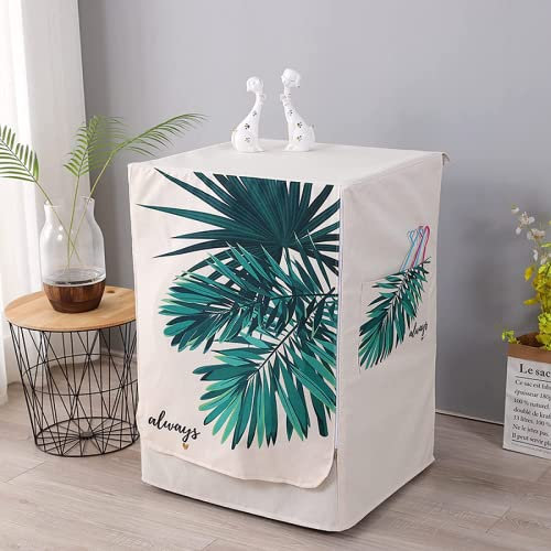 BaoT8YLu Waschmaschinenabdeckung, waschmaschinenbezug,automatische Waschtrocknerabdeckung zum Schutz der Frontlader-Waschmaschine(Palm Leaf,S Size 60 * 50 * 85cm)