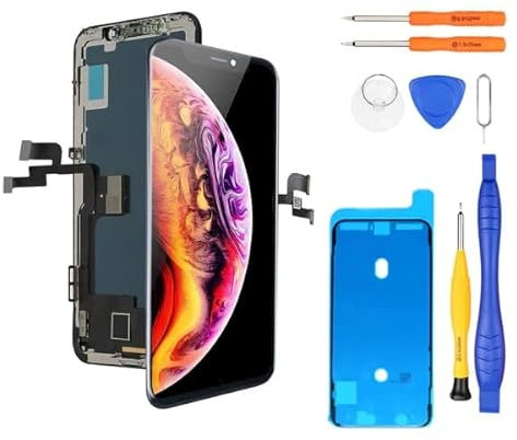 Genérico Pantalla Táctil OLED para iPhone X, Cristal Táctil con Kit de Reparación y Juntas