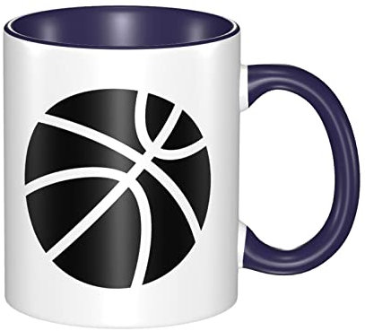 RFSHOP Color Inner Wall Mug Cup,Basketball Sport Mugs,Wide Tea Coffee and Hot Chocolate Cups - 330ml