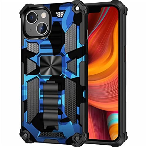 ONECMN Camouflage schwere gepanzerte Handyhülle für iPhone 12 Pro Max iPhone 13 Pro iPhone11 Max XS Max 7 8 Plus Schutzhülle 2021 (Farbe: Blau, Größe: Für iPhone 7 8)
