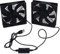 Rouufgeg Dual 120mm 5V USB Powered PC Router Fans with Speed Controller High Cooling Fan for Router Modem Receiver