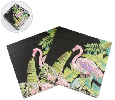 LALAFINA 60er-pack Papierhandtücher Mit Flamingo-aufdruck – Dekoration Für Geburtstagspartys Für Kinder Hochzeiten Teepartys