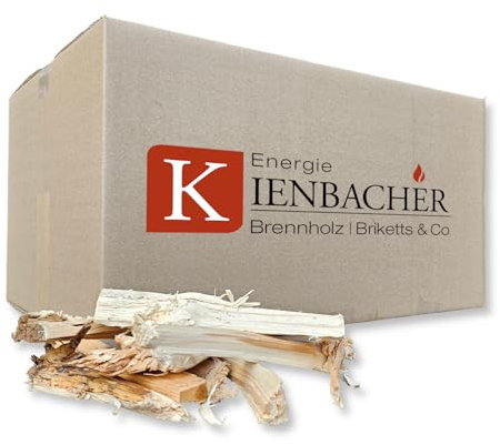 72dm³/Ltr. Anzündholz im Karton Öko Anzündholz Anmachholz Anfeuerholz mit leichten Schönheitsfehlern aus Bayern Holzstücke Brennholz trocken Kamin Ofen Feuer Holz Lagerfeuer Energie Kienbacher
