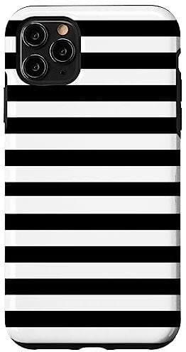 iPhone 11 Pro Max Black and White Stripe Phone Case
