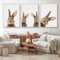 CULASIGN 3er Premium Kaninchen Poster Set, Tiere Hase Bilder Kinderposter Leinwand Wandkunst, Wandbilder Deko für Kinderzimmer Babyzimmer Mädchen Jungen, Ohne Bilderrahmen (30x40cm,GHI)