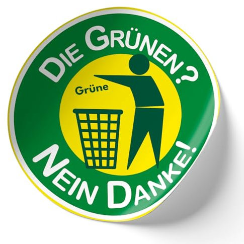 Finest Folia 2er Set Autoaufkleber Politik 10x10cm politische anti Sticker Aufkleber für Auto Kfz motorrad laptop fenster Selbstklebend R218 (12 Grüne 3)