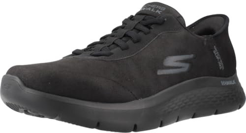 Skechers Men's Hands Free Slip-ins: Go Walk Flex-Smooth Motion Sneaker, Black/Black, 11